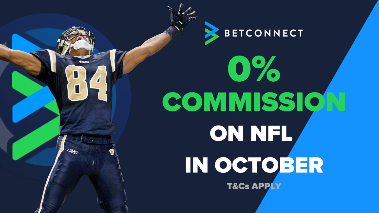 NFL Betting Offer 0 Commission on NFL bets in October BetConnect